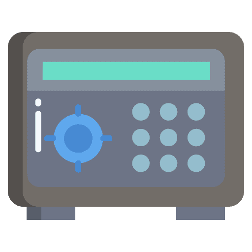 Safebox savings bank business and finance icon