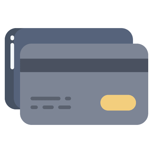 Credit card payment method credit card debit card icon