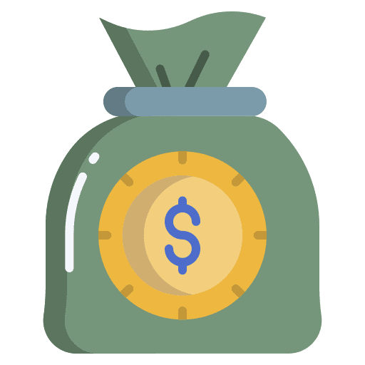 Money bag banking business bank icon