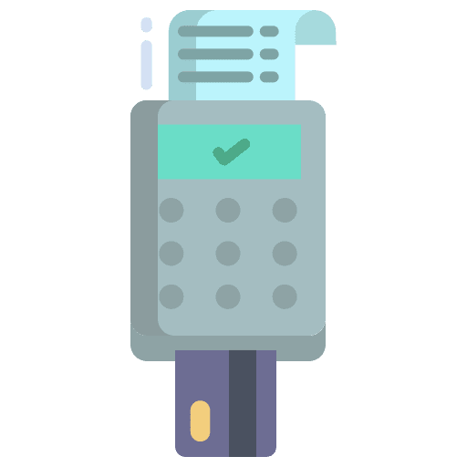 Paying credit card commerce and shopping bill icon