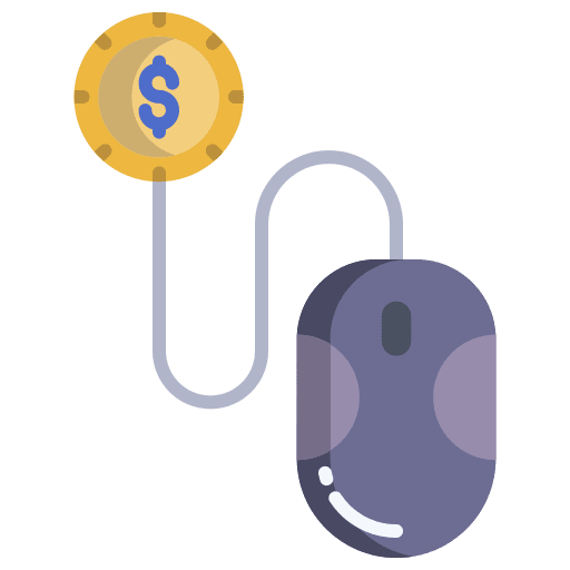 Click investment click online marketing icon