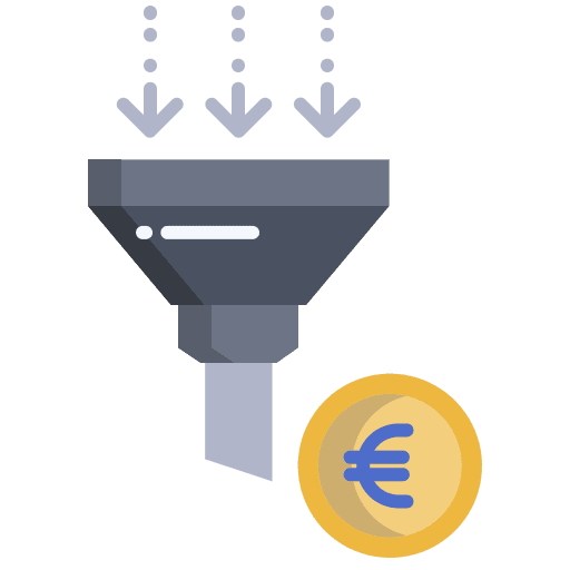 Filter filter conversion money icon