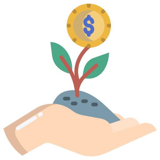 Investment business and finance plant banking icon