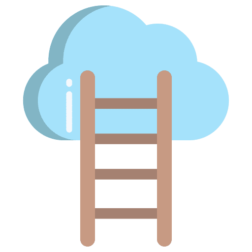 Ladder potential cloud motivation icon