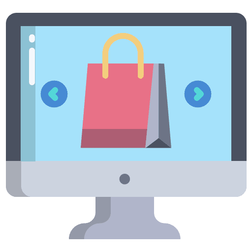 Online shop buying commerce and shopping computer icon