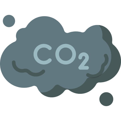 Carbon dioxide co2 cloud weather icon