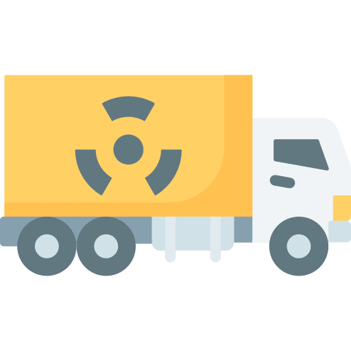 Truck transport waste automobile icon