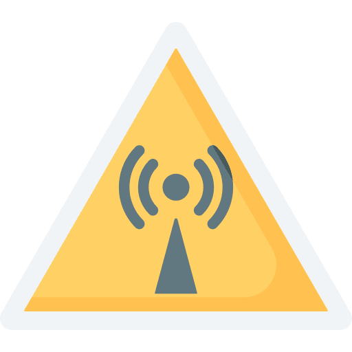 Radiation cell tower sign signal icon Radiation cell tower sign signal icon