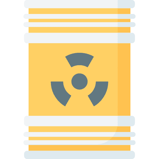 Toxic waste radioactivity contamination poison icon Toxic waste radioactivity contamination poison icon