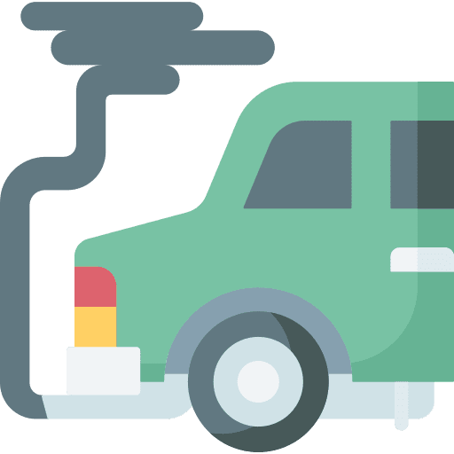 Car exhaust pipe vehicle transport icon Car exhaust pipe vehicle transport icon