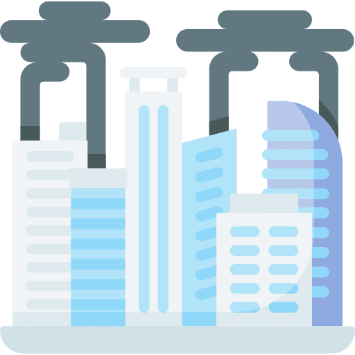 City smog town co2 icon City smog town co2 icon