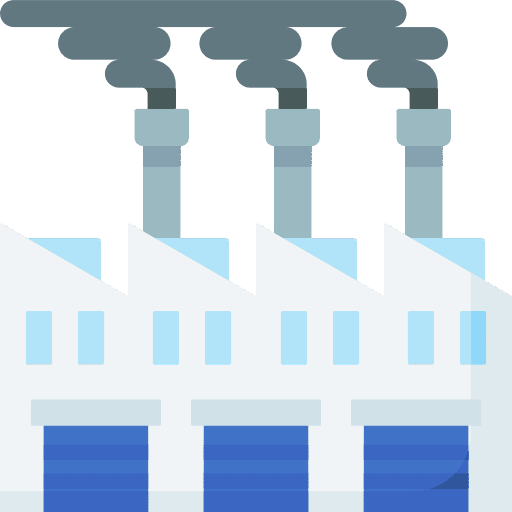 Factory industry chimney pollution icon Factory industry chimney pollution icon
