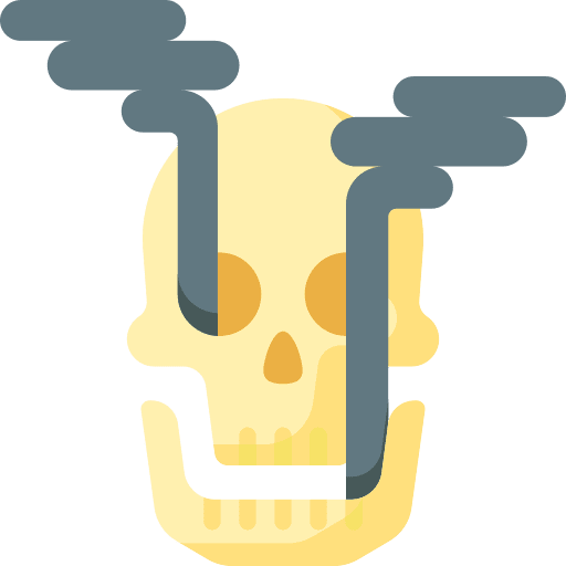 Skull contamination smoke miscellaneous icon Skull contamination smoke miscellaneous icon