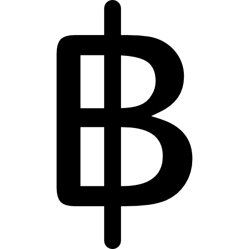 Thailand baht currency symbol thailand icon