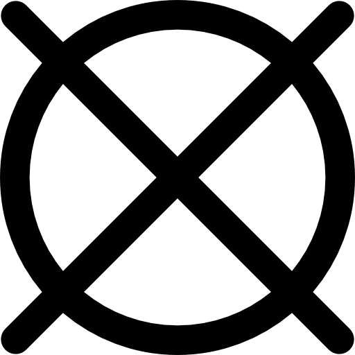 Dry cleaning circle laundry symbol icon