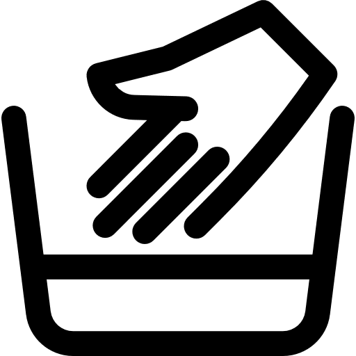 Hand wash shapes laundry clean icon