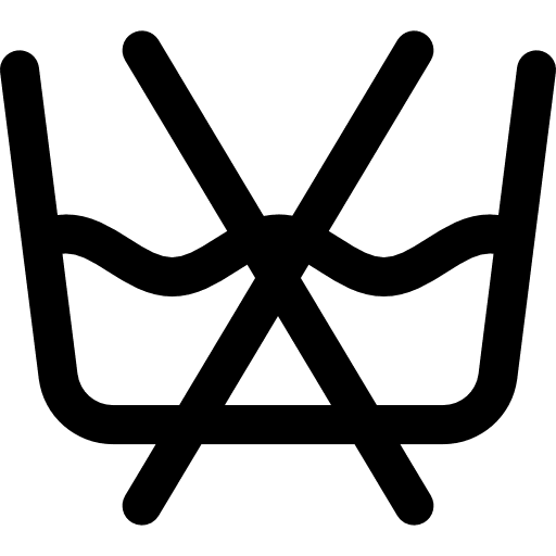 No wash with water symbol dry laundry icon No wash with water symbol dry laundry icon