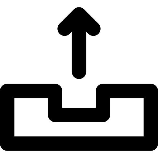 Outbox upload direction multimedia option icon Outbox upload direction multimedia option icon