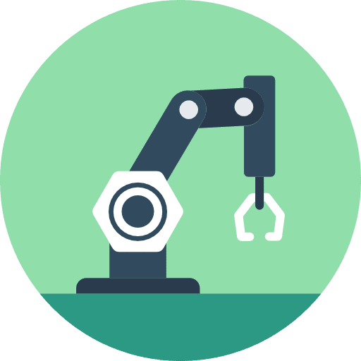 Industrial robot industrial robot factory industry icon