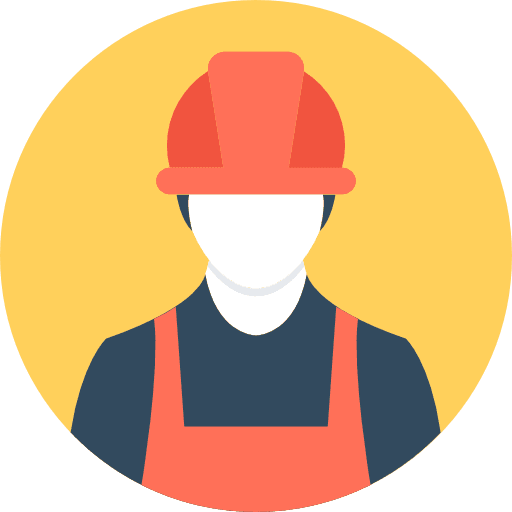 Worker workman people builder icon