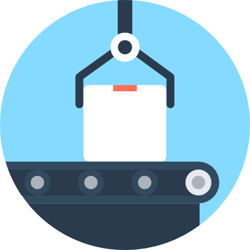 Conveyor industrial factory conveyor icon