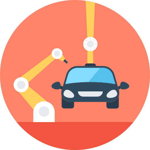 Industrial robot robotics industrial robot factory icon