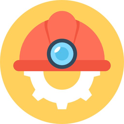 Helmet safe tools and utensils equipment icon