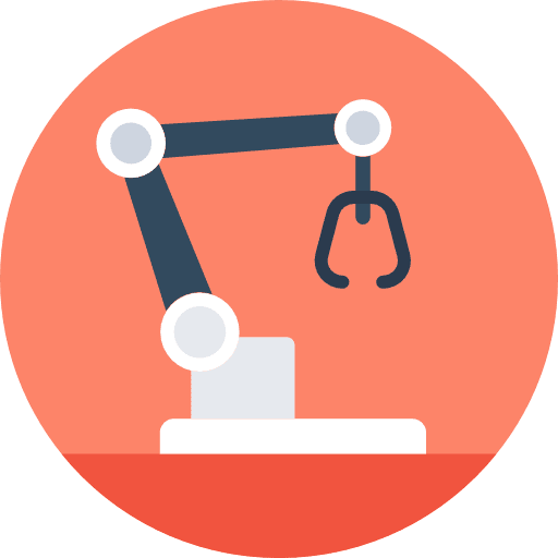 Industrial robot robotics industrial robot factory icon