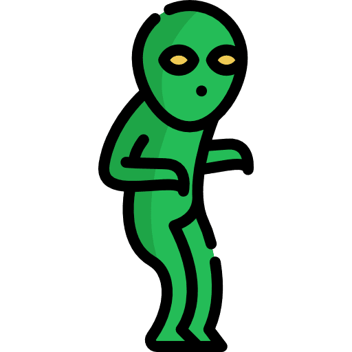 Alien extraterrestrial space galaxy icon