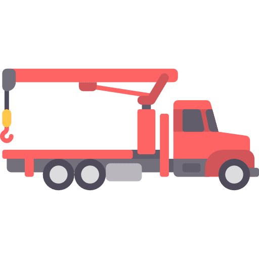 Derrick lift lever transport icon Derrick lift lever transport icon