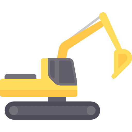Excavators transport work excavator icon Excavators transport work excavator icon