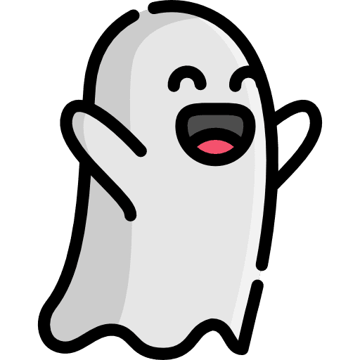 Ghost spooky halloween character icon