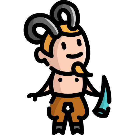 Satyr character fairy tale people icon Satyr character fairy tale people icon