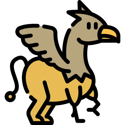 Gryphon fairy tale gryphon character icon Gryphon fairy tale gryphon character icon
