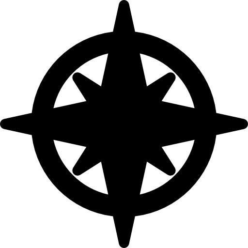 Map compass map wind rose icon