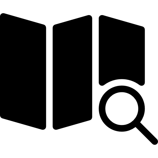 Maps search maps magnifying glass icon