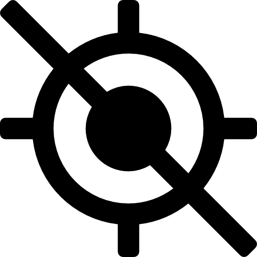 No gps location no signal indicator icon