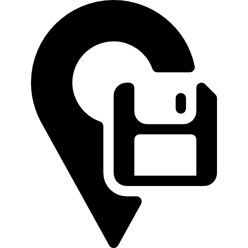 Location save signs map point icon
