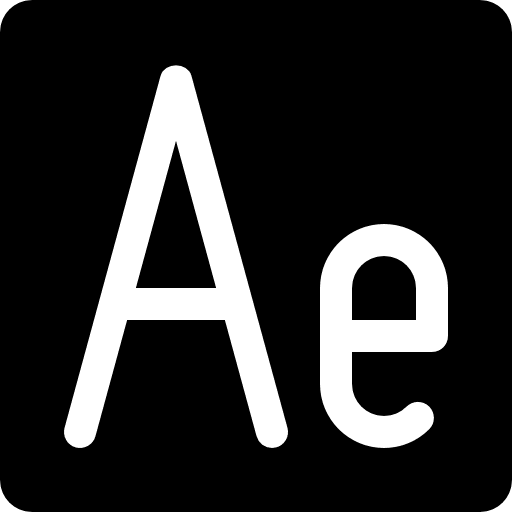After effects program edition interface icon