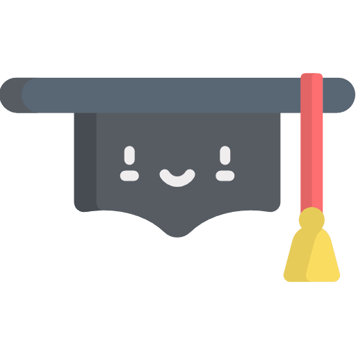 Mortarboard education degree cap icon