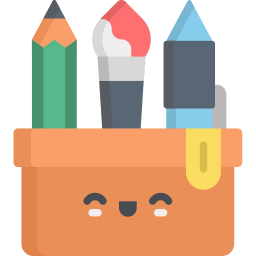 Pencil case school material business and finance education icon