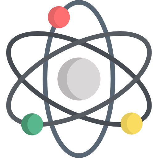 Science atom atomic nuclear icon