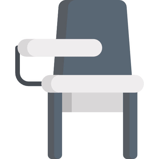 Desk chair high school furniture and household studying icon Desk chair high school furniture and household studying icon