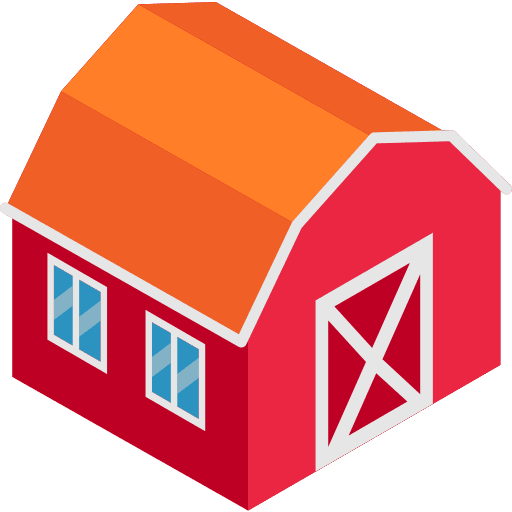 Barn farming building farm icon