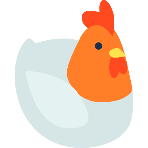 Hen bird animals farming and gardening icon