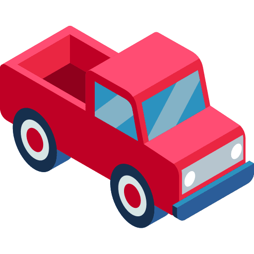 Pickup truck transportation vehicle transport icon