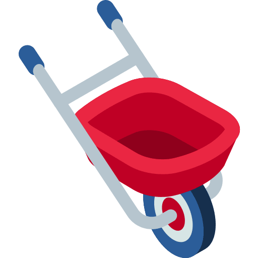 Wheelbarrow wheelbarrow farming and gardening wheel icon