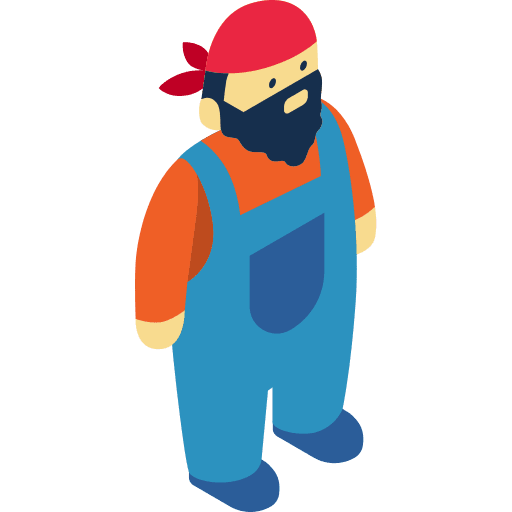 Farmer job farming and gardening people icon