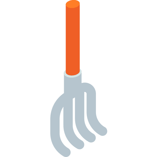 Rake farming and gardening construction and tools rake icon
