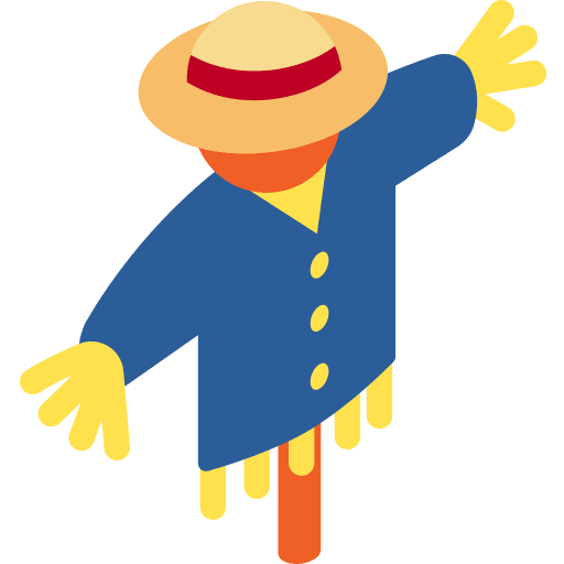 Scarecrow character nature plantation icon